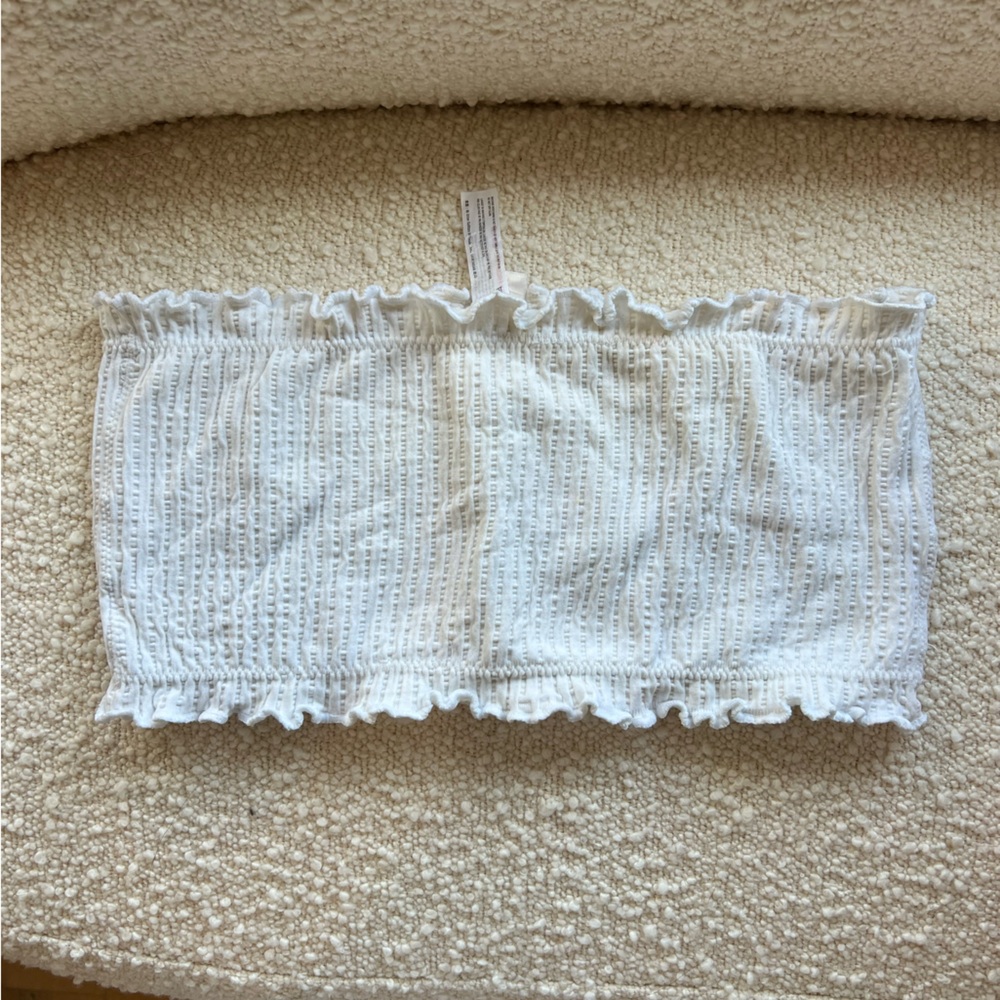 White Urban Outfitters “out from under” bandeau top
